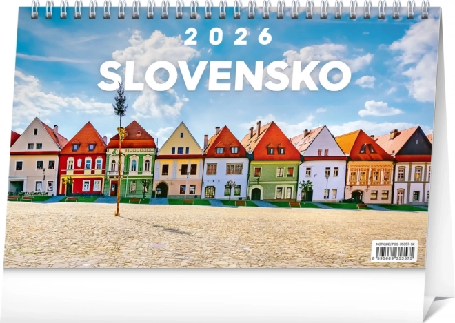 Desk Calendar Slovakia 2026