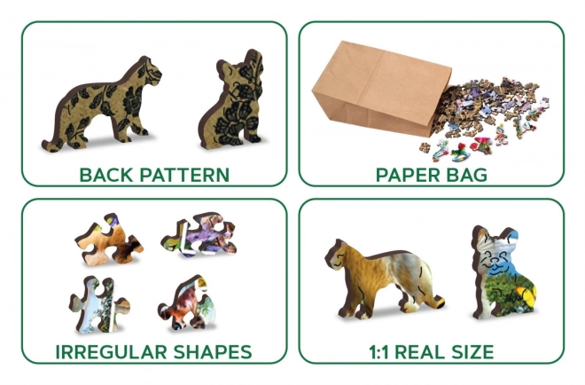 Wooden Puzzle with Animal Figurines