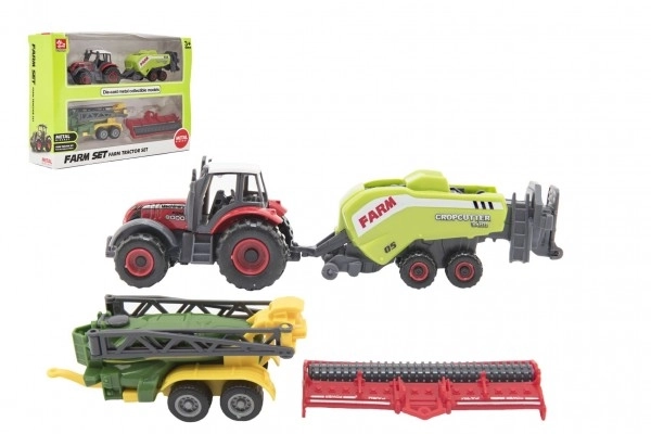 Farm Tractor Set with Accessories - 4 Piece