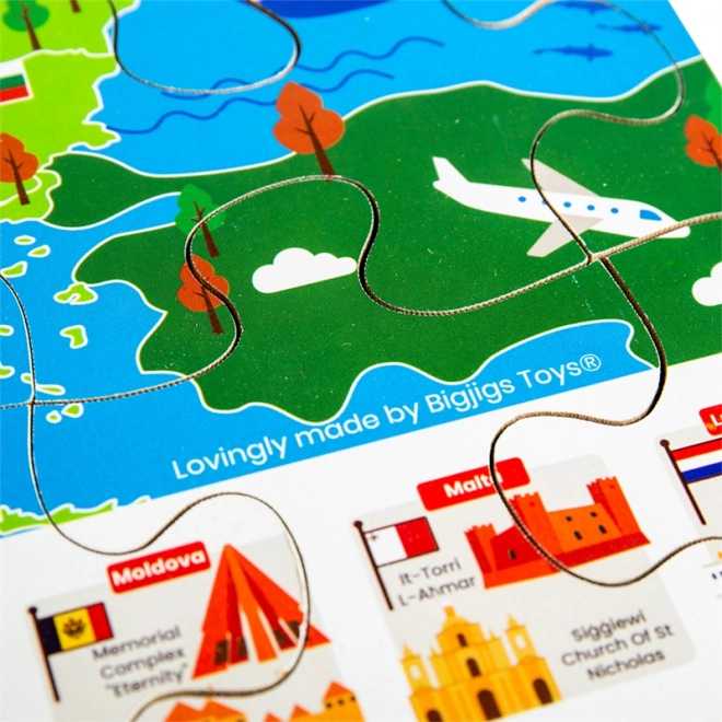 Bigjigs Puzzle of European Landmarks