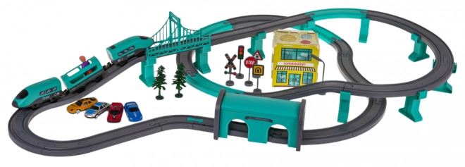 Train Station and Accessories 92 Pieces Set