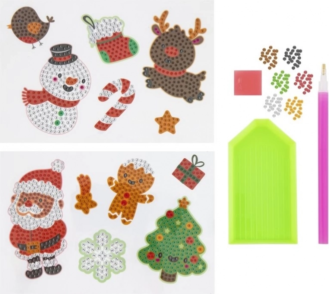 Grafix Christmas Diamond Painting Sticker Set