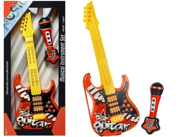 Electric Guitar with Microphone for Kids