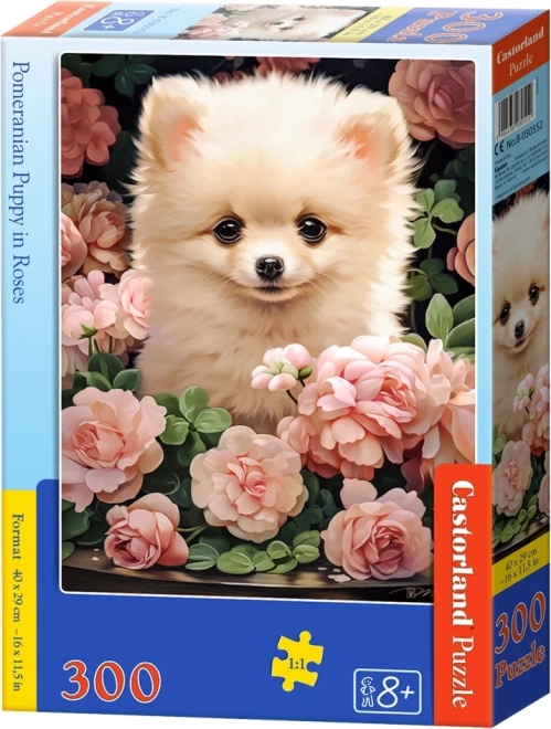 Castorland Pomeranian Puppy In Roses Puzzle