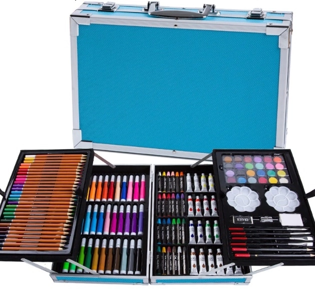 Creative Blue Painting Kit with 145 Pieces – Blue