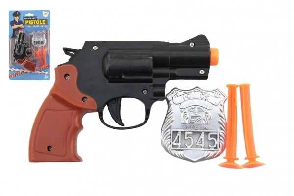 Police Toy Gun with Badge and Suction Cups