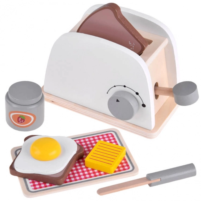 Wooden Toy Toaster with Egg