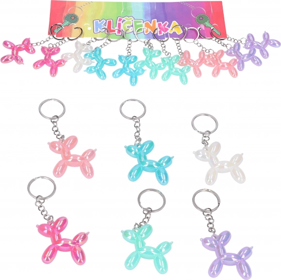 Dog-shaped Keychain in Various Colors