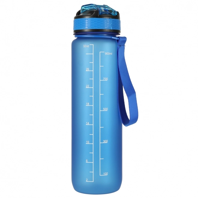 Motivational Pink Water Bottle with Straw and Handle - 1L – blue