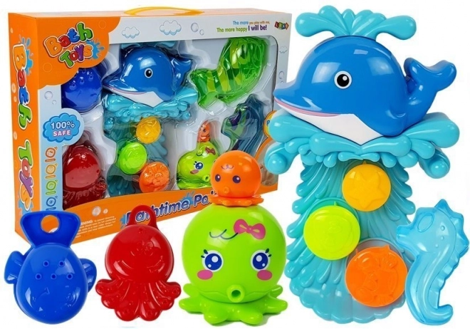 Bath Set with Dolphin and Sea Animals