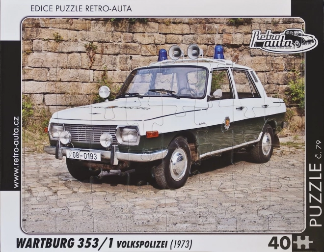 Retro Car Puzzle Wartburg 353 Volkspolizei 1973