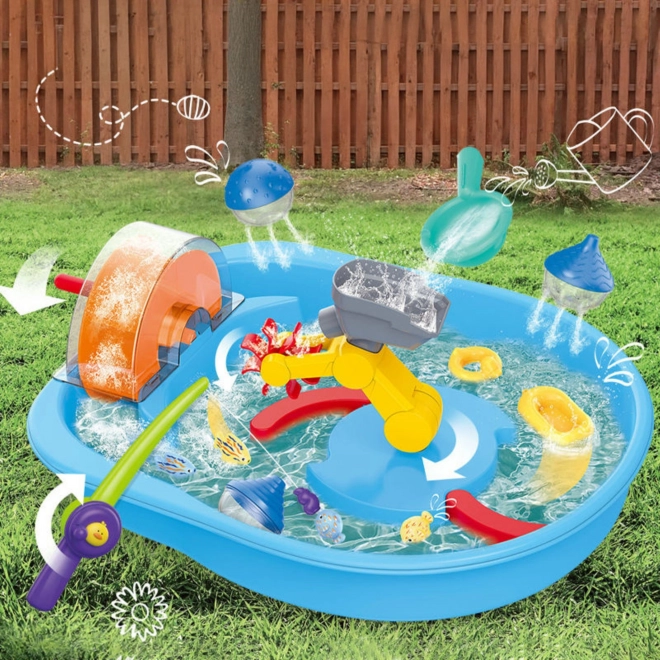 Giocattolo d'acqua Woopie con ruota e pesca 2in1