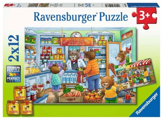 Ravensburger Puzzle Bears Shopping Set of 2