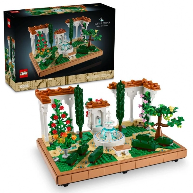 Lego Icons Garden Fountain Set for Adults