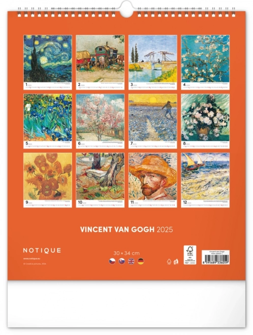 Wall Calendar Vincent van Gogh 2025