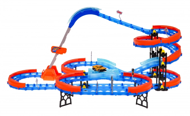 Extreme Multi-level Racing Track with Ladder and LED Car for Kids 3+