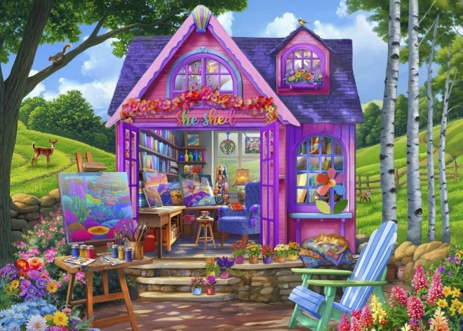 Puzzel Studio in het huisje 500 stukken