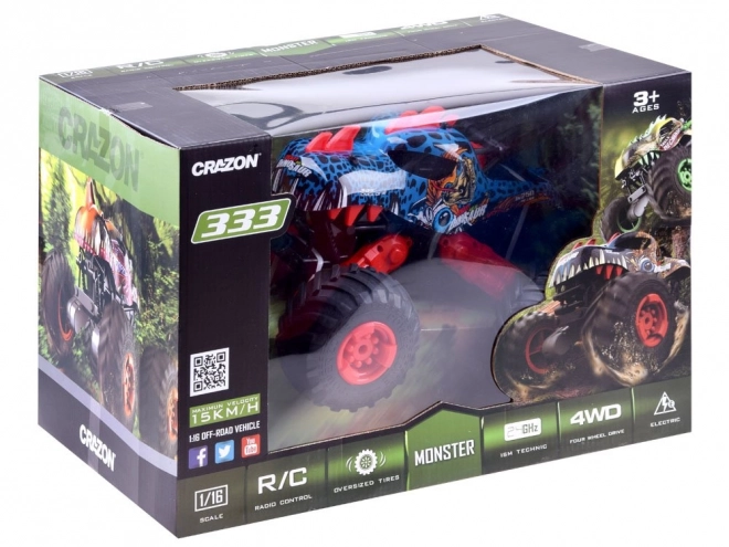 Remote Controlled Dino Monster 4x4 – red