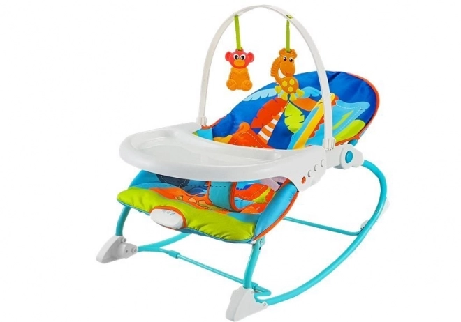 Baby Rocking Chair and High Chair 2 in 1 Blue