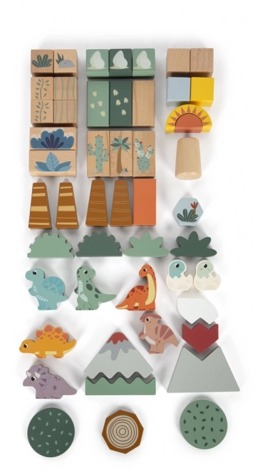 Dinosaur Wooden Blocks Set