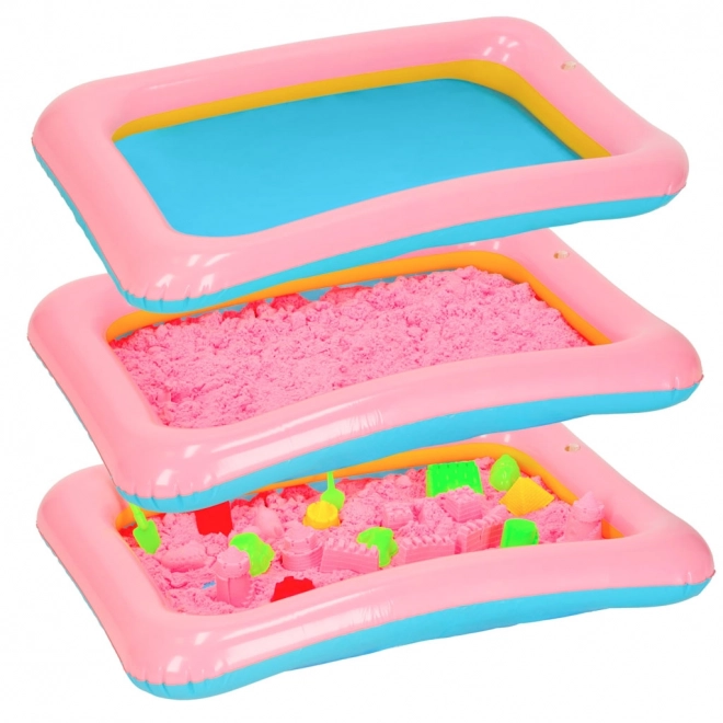 Kinetic Sand Set with Molds and Sandbox – pink