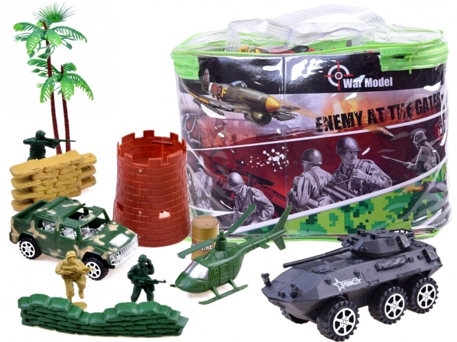 Large Military Playset with Soldiers and Vehicles