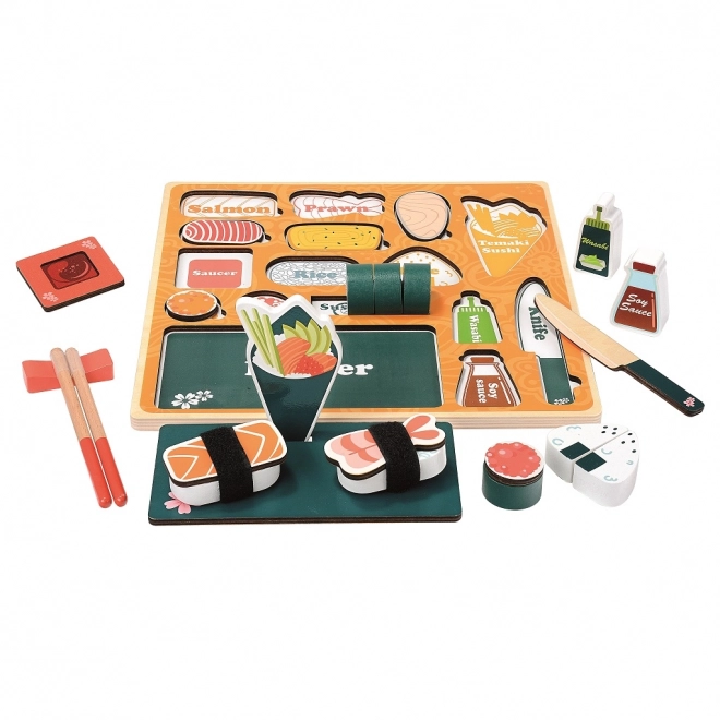 3D Wooden Sushi Puzzle Set