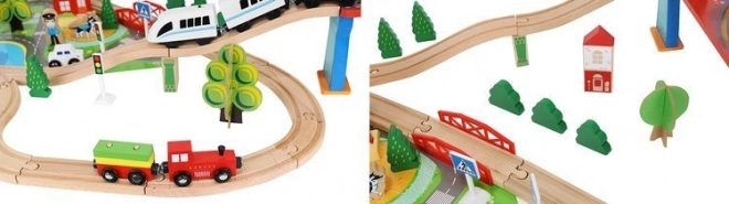 Wooden Battery Operated Train Set