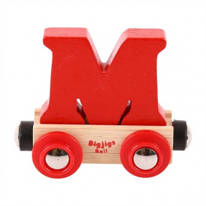 Bigjigs Rail Wooden Train Carriage - Letter M