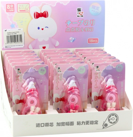 Corrector in pink tape with decoration