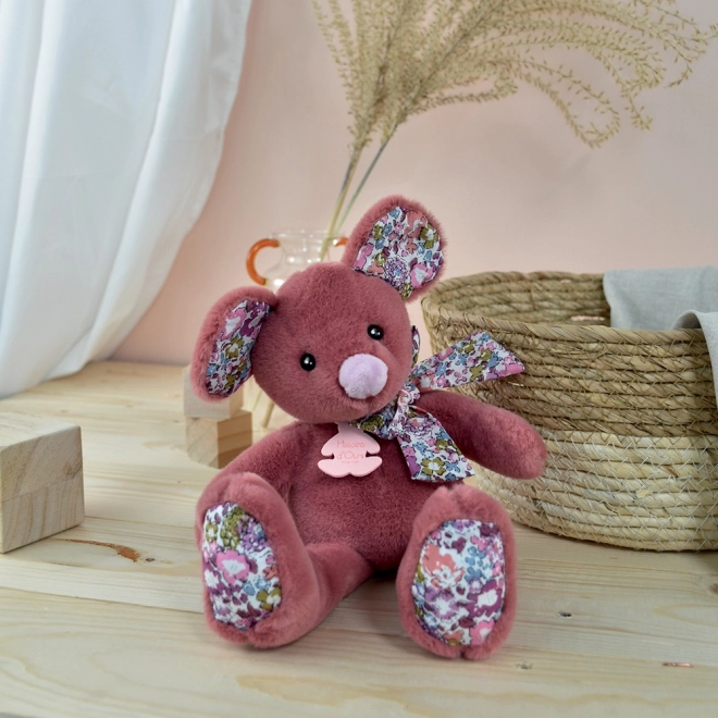 Plush Friend Dark Pink Mouse - 25 cm