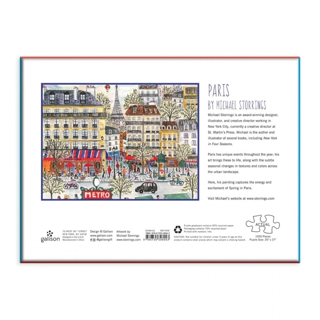 Galison Paris Puzzle 1000 Pieces