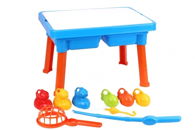 Educational 2-in-1 Activity Table and Fishing Game