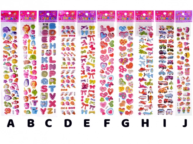 Cute Colorful Alphabet & Heart Stickers