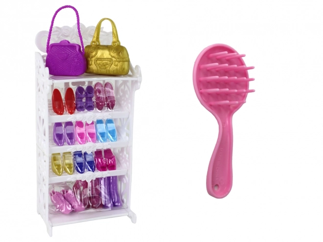 Children's Doll Long Blonde Hair Wardrobe Shoes Dresses Accessories Pink