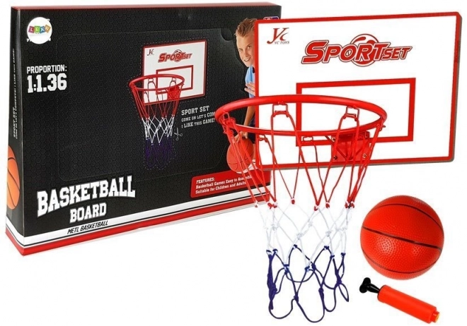 Hanging Basketball Hoop with Ball