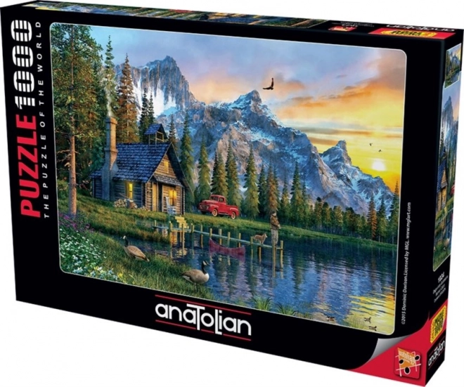 Puzzle Tramonto sul Cottage 1000 Pezzi