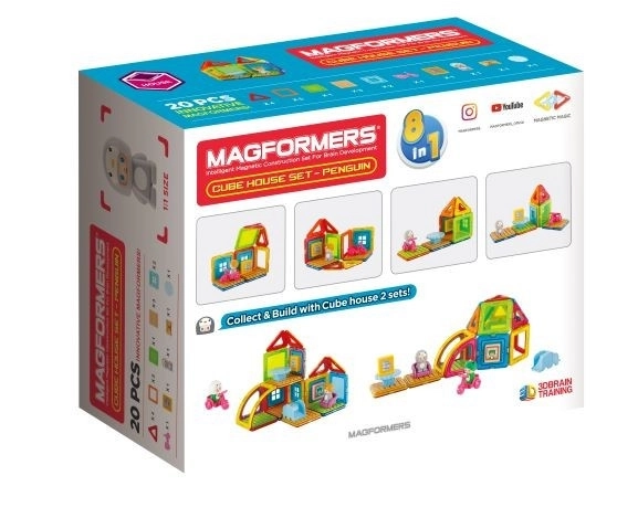 Magnetic Building Blocks Penguin Cube House