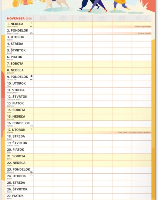 Calendrier mural Planificateur familial XXL 2026