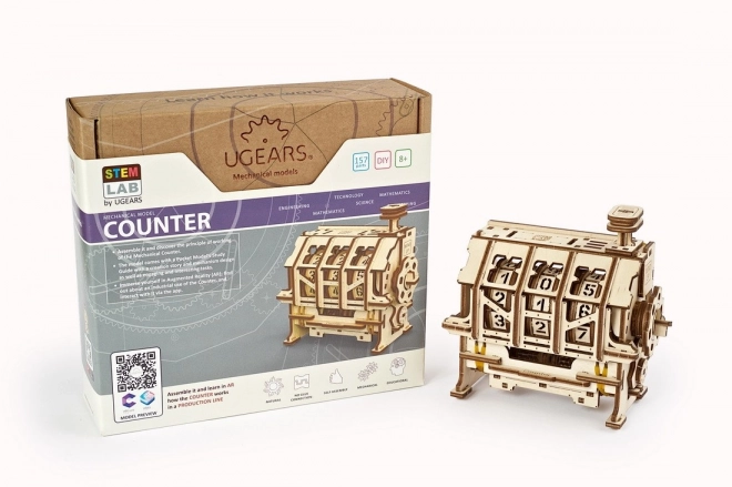 Ugears Wooden Mechanical Counter Puzzle