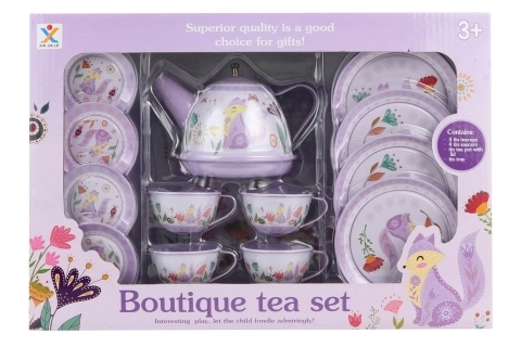 Purple Tin Tea Set