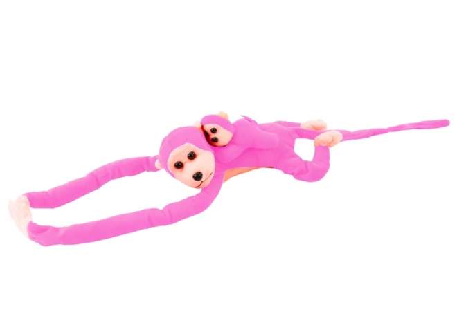 Plush Monkey with Baby Pink