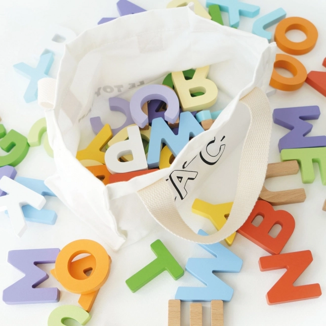 Alphabet Letters in Cotton Bag