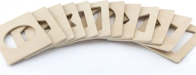 Modelli magnetici in legno con forme per dipingere