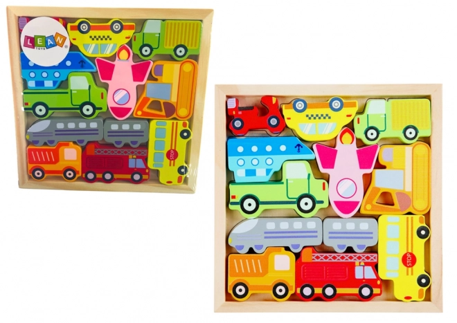 Wooden Transportation Puzzle Set