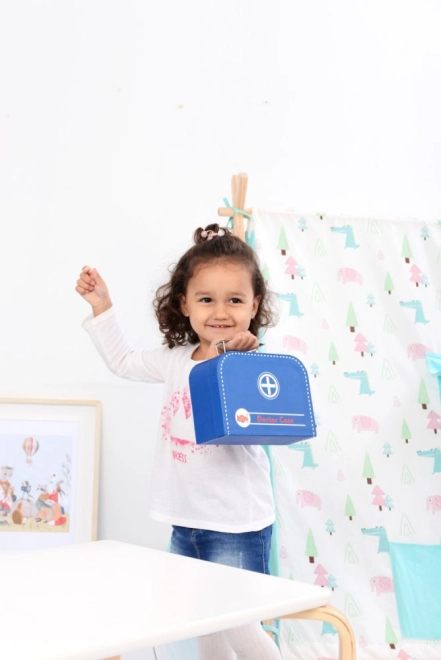 Sturdy blue medical bag