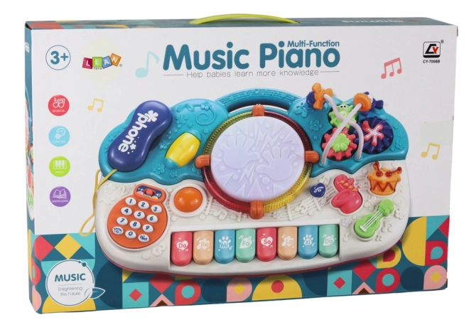 Educational Musical Piano with Drum and Lights