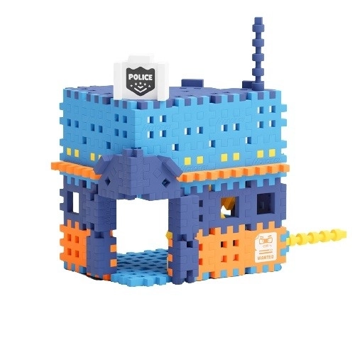 Construction Blocks Waffle Mini Police Station