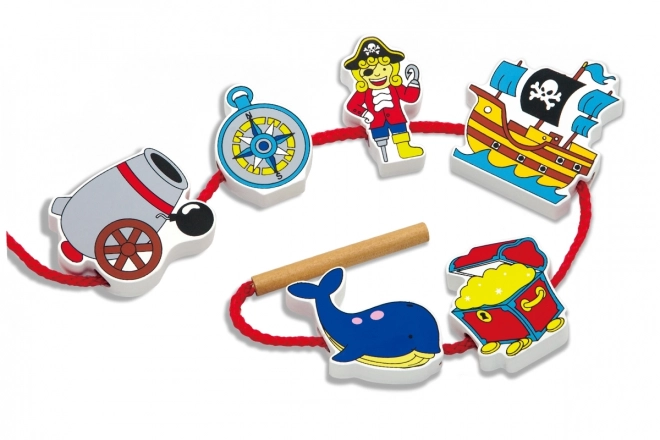 Pirate Wooden Threading Toy