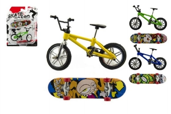 Freestyle Finger BMX and Skateboard Toy Set